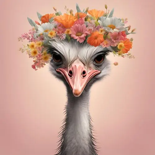 Blumenstrauß Der Straußenvogel Blumenstrauß.