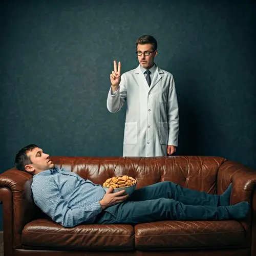 Morbus Bahlsen Psychiater steht vor einem Patienten mit Morbus Bahlsen.